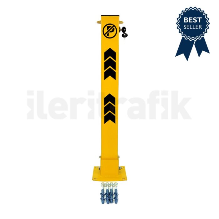 key lock folding parking post 75 cm lockable parking barrier