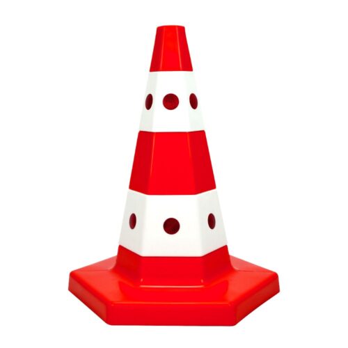 Classic Traffic Cone with Cat’s Eye 50 cm