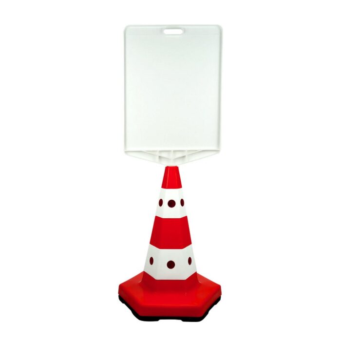 Classic Traffic Cone with Cat’s Eye 50 cm- with Weighted Base