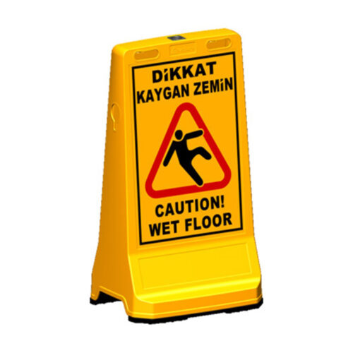A-Shaped "Wet Floor" Sign Bollard