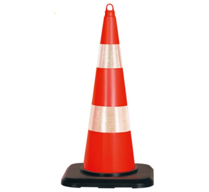 PVC Traffic Cone With Double Reflective Collar and Weighted Base 90 cm