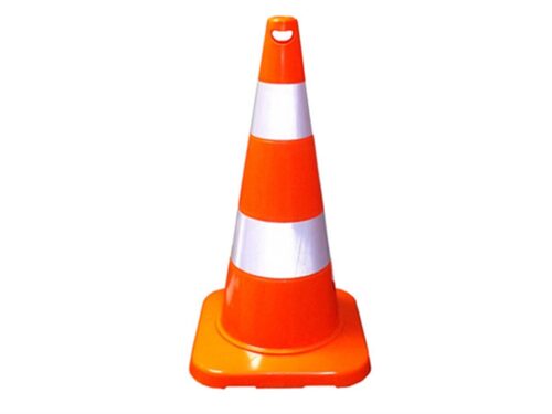PVC Traffic Cone with 2 Reflective Collars 75 cm