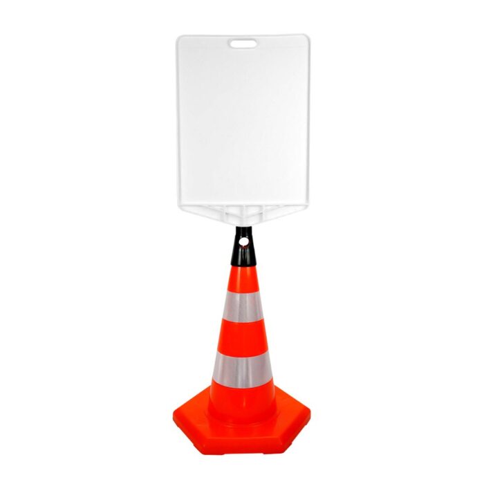 PVC Traffic Cone with Reflective Collar and Hexagonal Base 50 cm