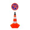 PVC Traffic Cone with Reflective Collar and Hexagonal Base 50 cm