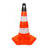 PVC Traffic Cone with Reflective Collar and Hexagonal Base 50 cm