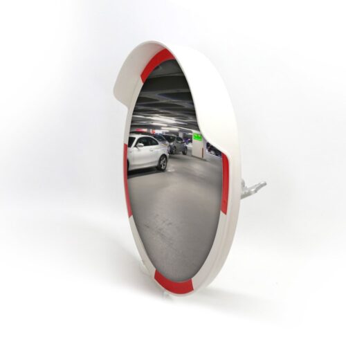 Traffic Safety Mirror 60 cm – (White/Red)