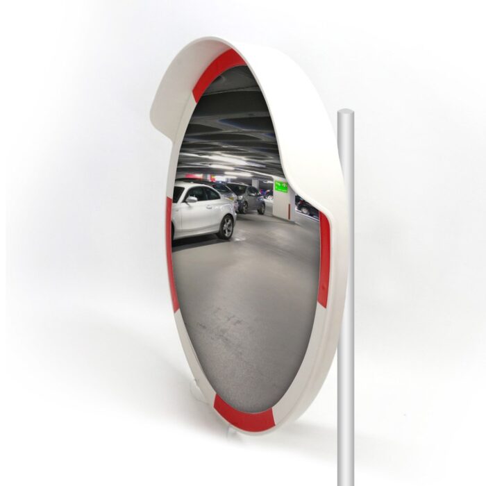 Traffic Safety Mirror 80 cm – (White/Red)
