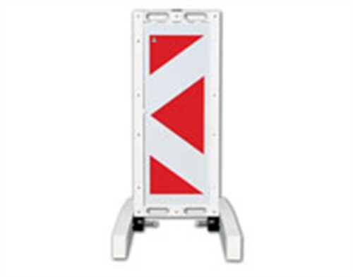 Folding  Barrier with Warning Sign