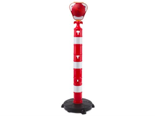 Road Safety Kit ( Delineator Post with Triangular Solar Flasher and Weighted Base 11 x 148 cm)