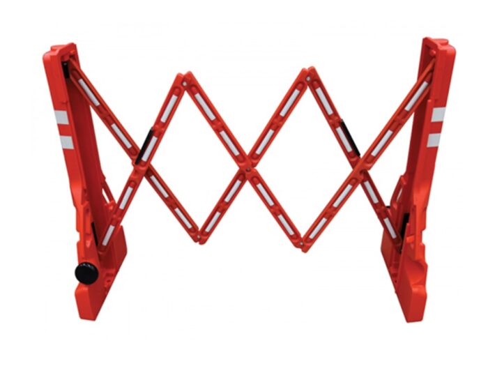 Red Accordion Barrier 230 x 11 cm