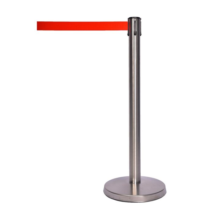 Retractable Belt Barrier Stand – Chromed