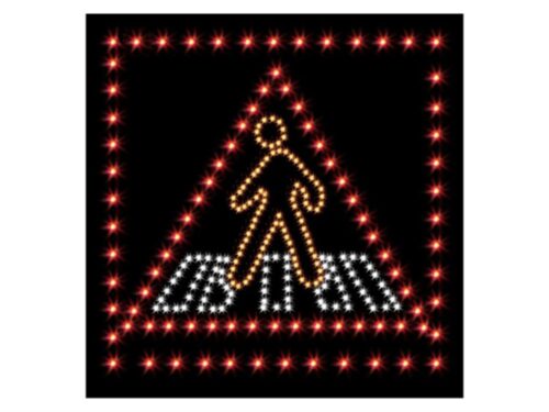 AC Powered LED Pedestrian Crossing Sign 65 x 65 cm