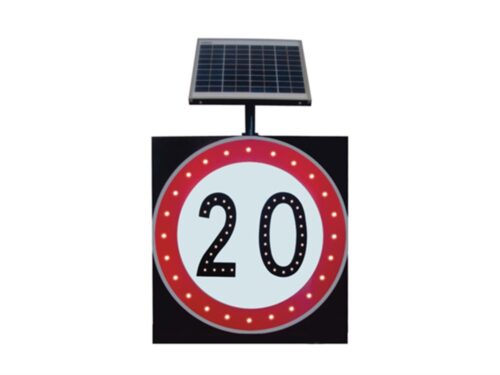 Solar Speed Limit Sign (60 x 60 x 8 cm)