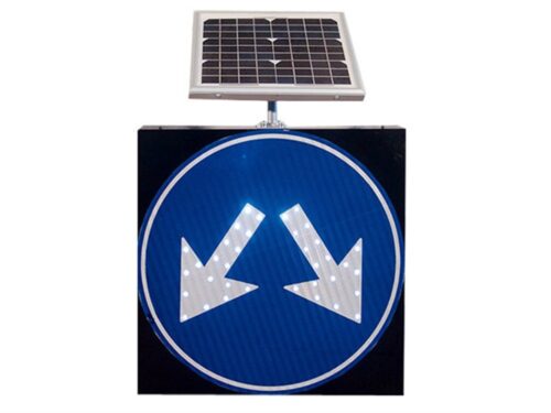 Solar Powered Keep Left or Right Sign (60 x 60 x 8 cm)