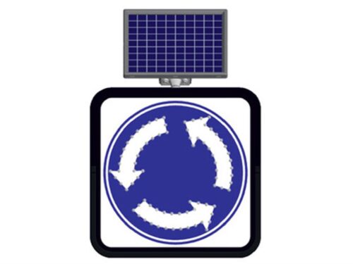 Solar Powered Rotary Intersection Sign (60 x 60 cm)