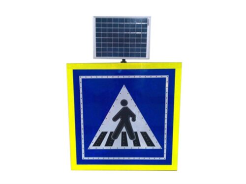 Solar Powered Pedestrian Crossing Sign (100 x 100 cm)