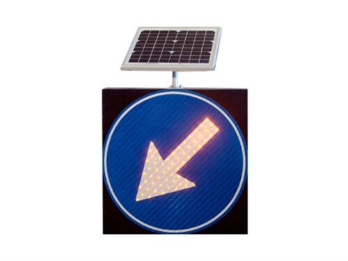 Solar Powered Keep Left - Keep Right Sign (60 x 60 x 8 cm)