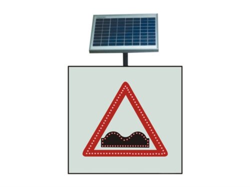 Solar Powered Bumpy Road Sign (60 x 60 cm)