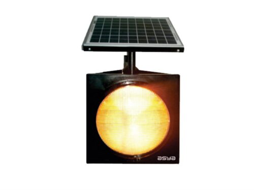 Solar Powered High-Power-LED Flashing Light – 300 mm (Black Case)