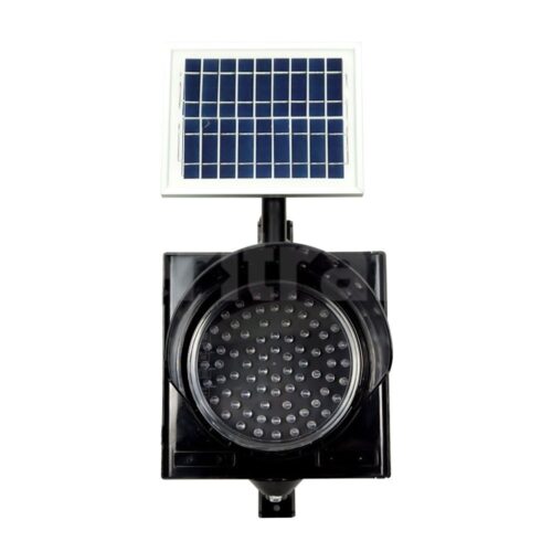 Solar Powered LED Flashing Light - 300 mm (Black Case)