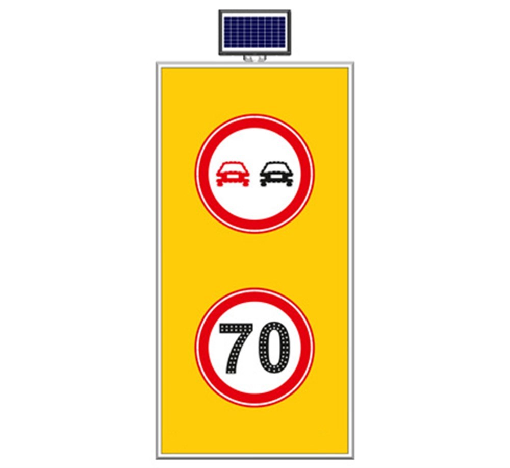 Дорожные знаки 70. Знак 70 на желтом фоне. Solar Traffic sign.
