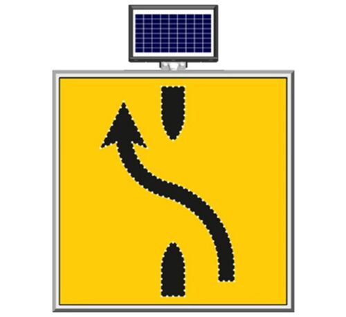 Solar “Lane Shift Left” Sign 100 x 100 cm