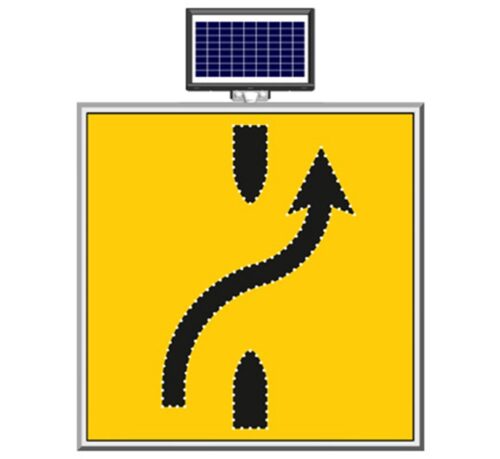 Solar “Lane Shift Right” Sign 100 x 100 cm