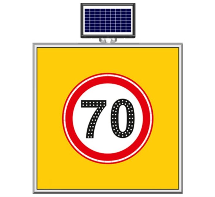 Solar "Speed Limit 70" Sign 100 x 100 cm