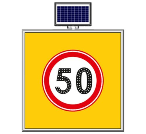 Solar "Speed Limit 50 " Sign 100 x 100 cm