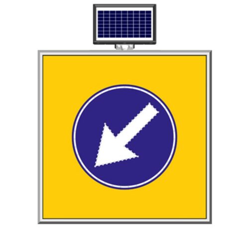 Solar “Only Left” Sign 100 x 100 cm