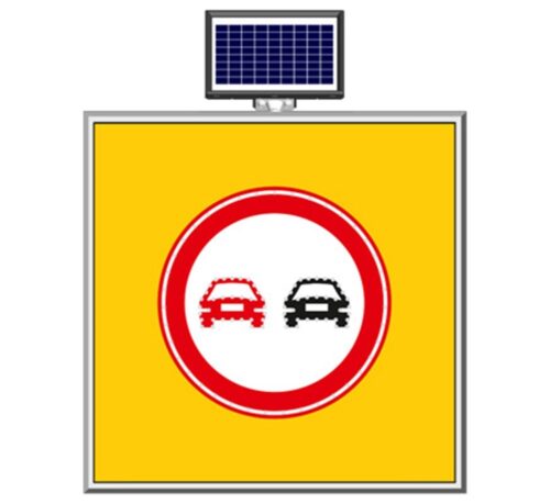 Solar “No Overtaking” Sign 100 x 100 cm