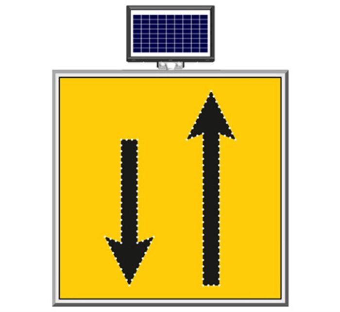 Solar "Two-Way Traffic" Sign 100 x 100 cm