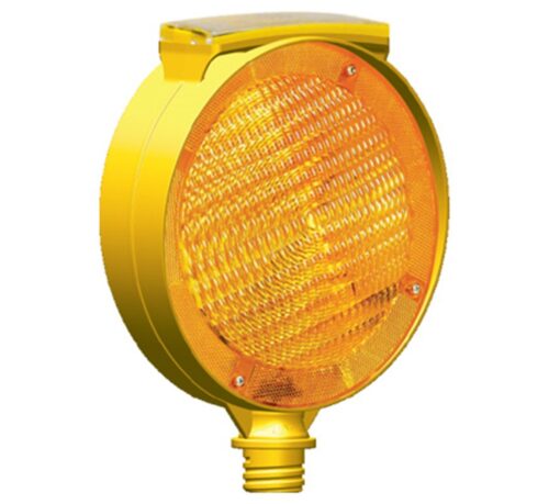 Yellow Solar Barricade Flasher-Circular