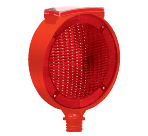 Red Solar Barricade Flasher-Circular