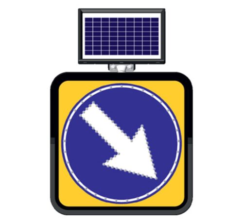 Solar “Keep Right” Sign 60 x 60 cm