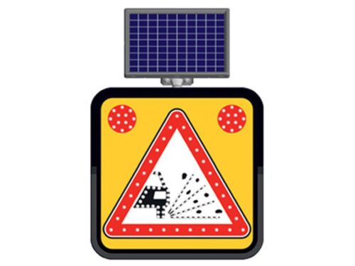 Solar “Loose Gravel” Sign 60 x 60 cm
