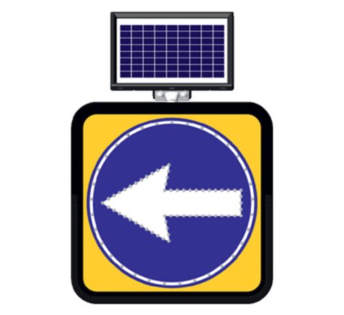 Solar “Left Only” Sign 60 x 60 cm