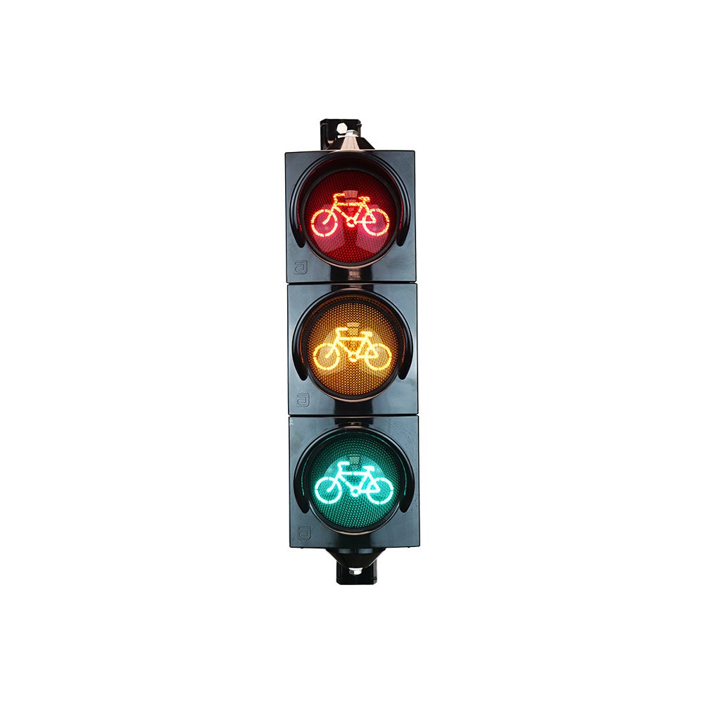 100 mm Power LED Traffic Light with Bicycle Figure SN-04-01-101