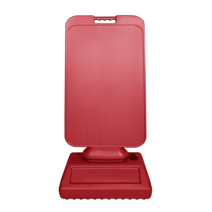 Portable Media Bollard with Base-RED