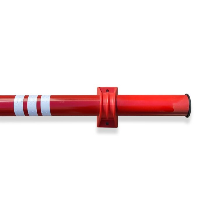 Red Steel Car Stopper with Polycarbonate Base