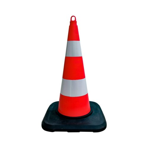 TPE Traffic Cone With Double Reflective Collar 75 cm-Weighted
