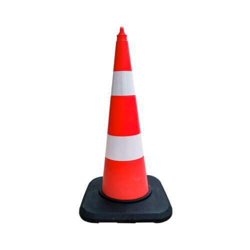 TPE Traffic Cone With Double Reflective Collar 90 cm - Weighted